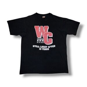 Vintage WC Swimming and Diving‎ 13 Years Dist. Champions Black T-shirt Size XL